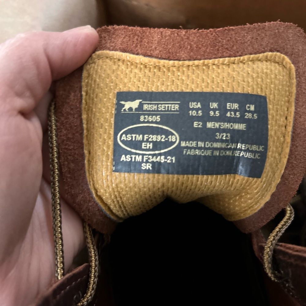 Red wiing Irish setter boots - Picture 3 of 4
